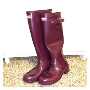 Hunter purple rain boots